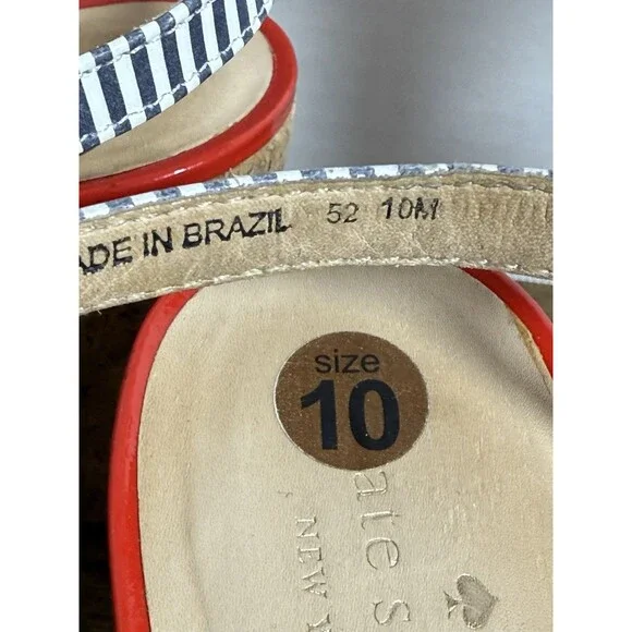 Kate Spade Tropez Wedge Heel Sandals Size 10M - Picture 9 of 12